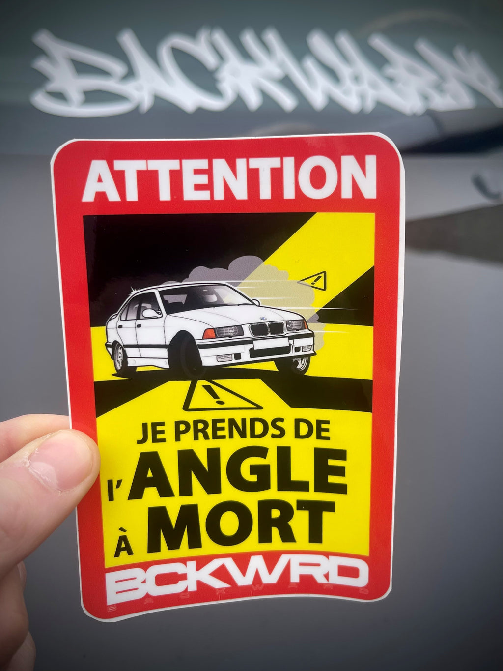 Stickers "JE PRENDS DE L'ANGLE À MORT"